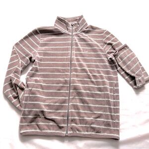 Nike vintage Striped Jacket Full Zip brown pink 68% cotton women S/M
